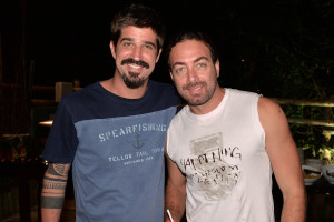 Flávio Saretta e Nicolás Massú em jantar no Rio Quente Resorts (Foto: João Pires/Fotojump)